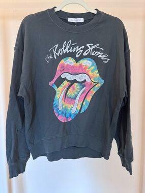 DAYDREAMER X Revolve Rolling Stones Tie Dye Tongue Oversized Sweatshirt NWT